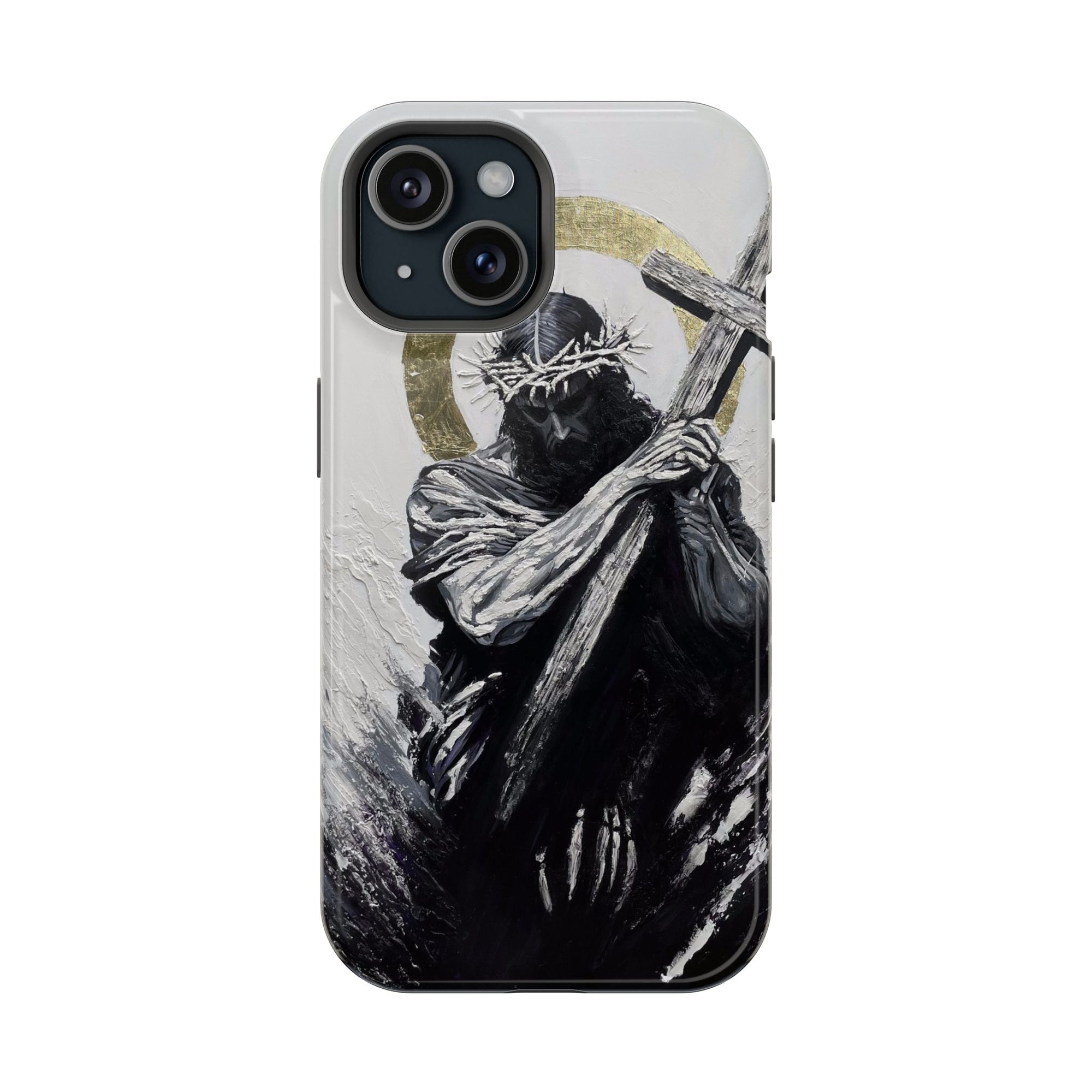 Jesus Christ defeating Satan — Magnetic Impact-Resistant Phone Cover