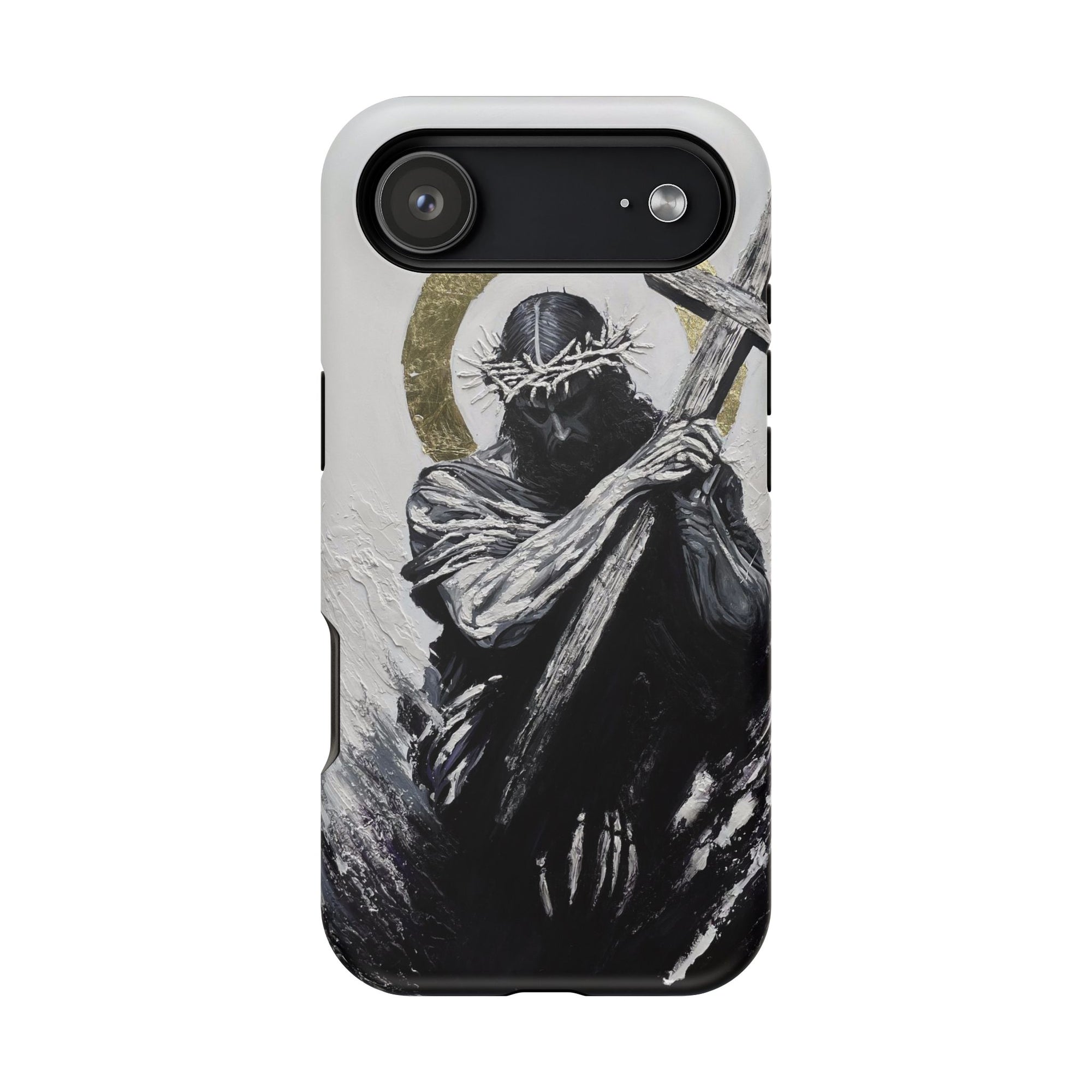 Jesus Christ defeating Satan — Magnetic Impact-Resistant Phone Cover