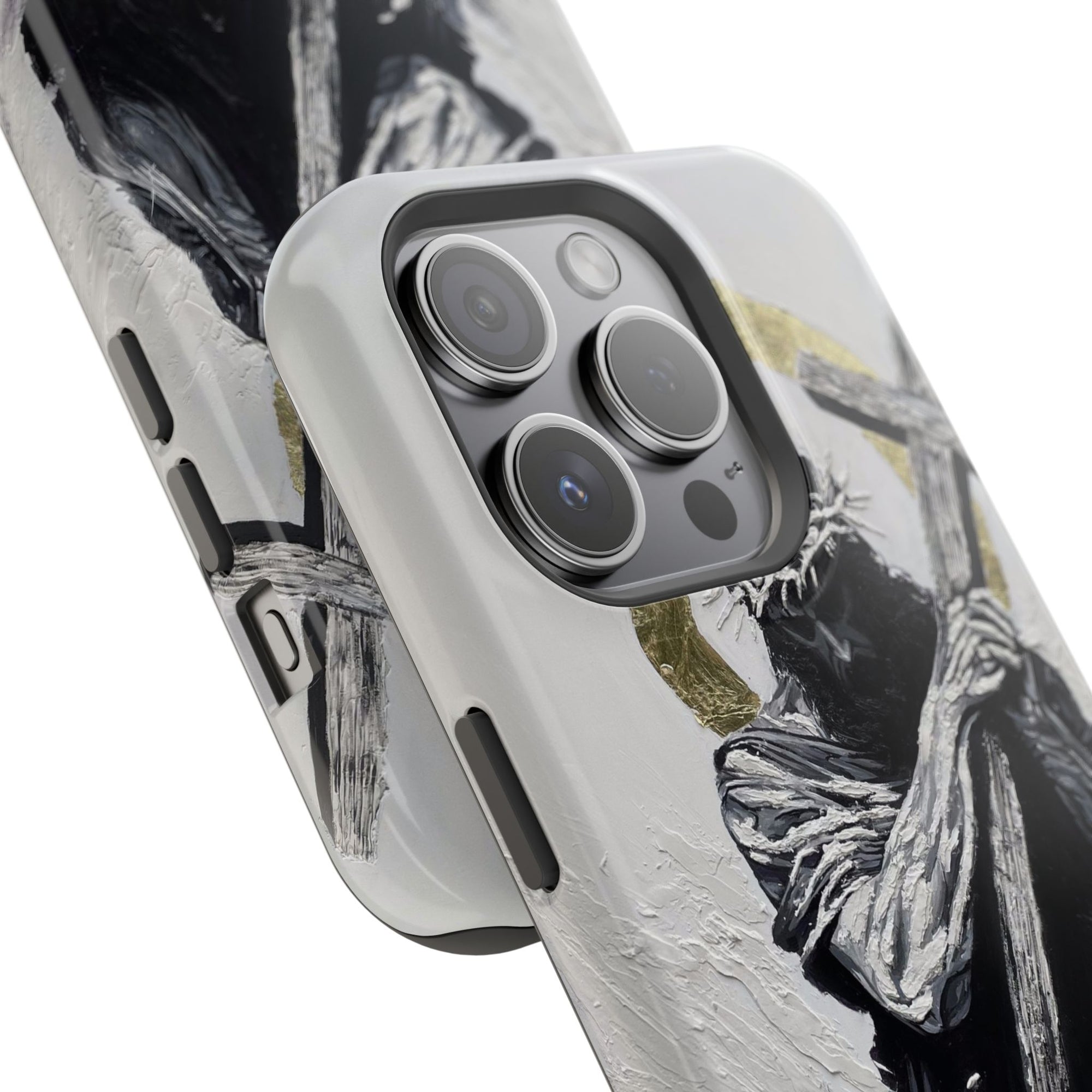 Jesus Christ defeating Satan — Magnetic Impact-Resistant Phone Cover