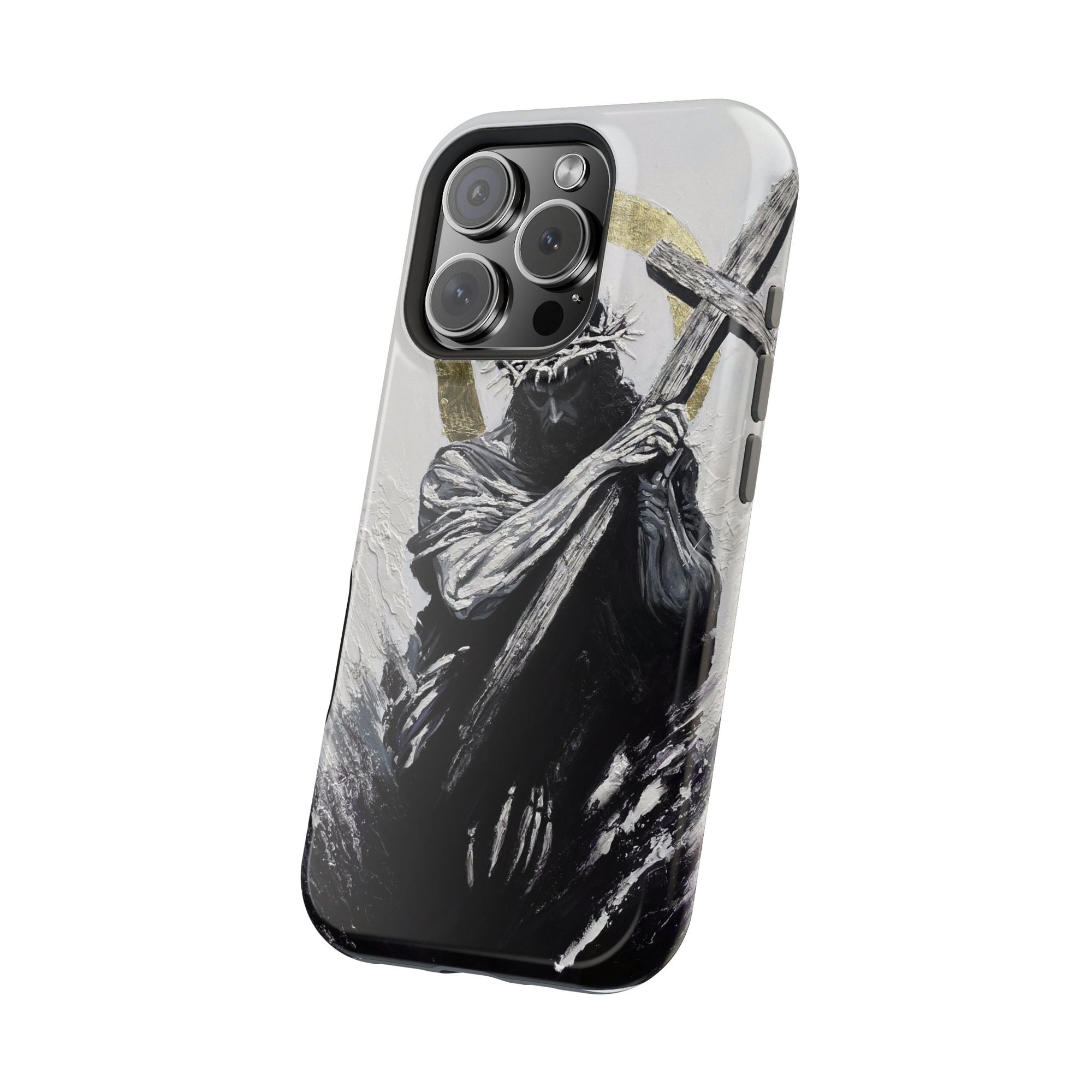 Jesus Christ defeating Satan — Magnetic Impact-Resistant Phone Cover