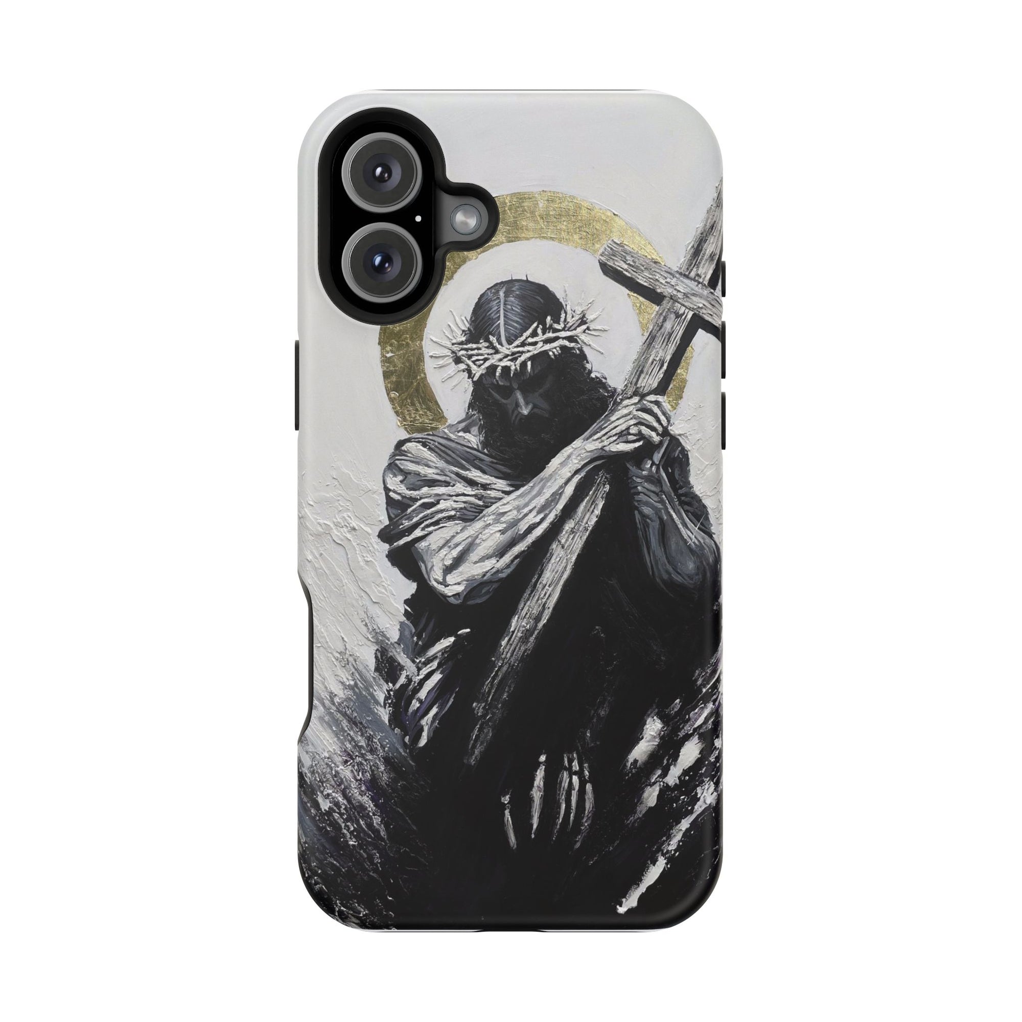 Jesus Christ defeating Satan — Magnetic Impact-Resistant Phone Cover