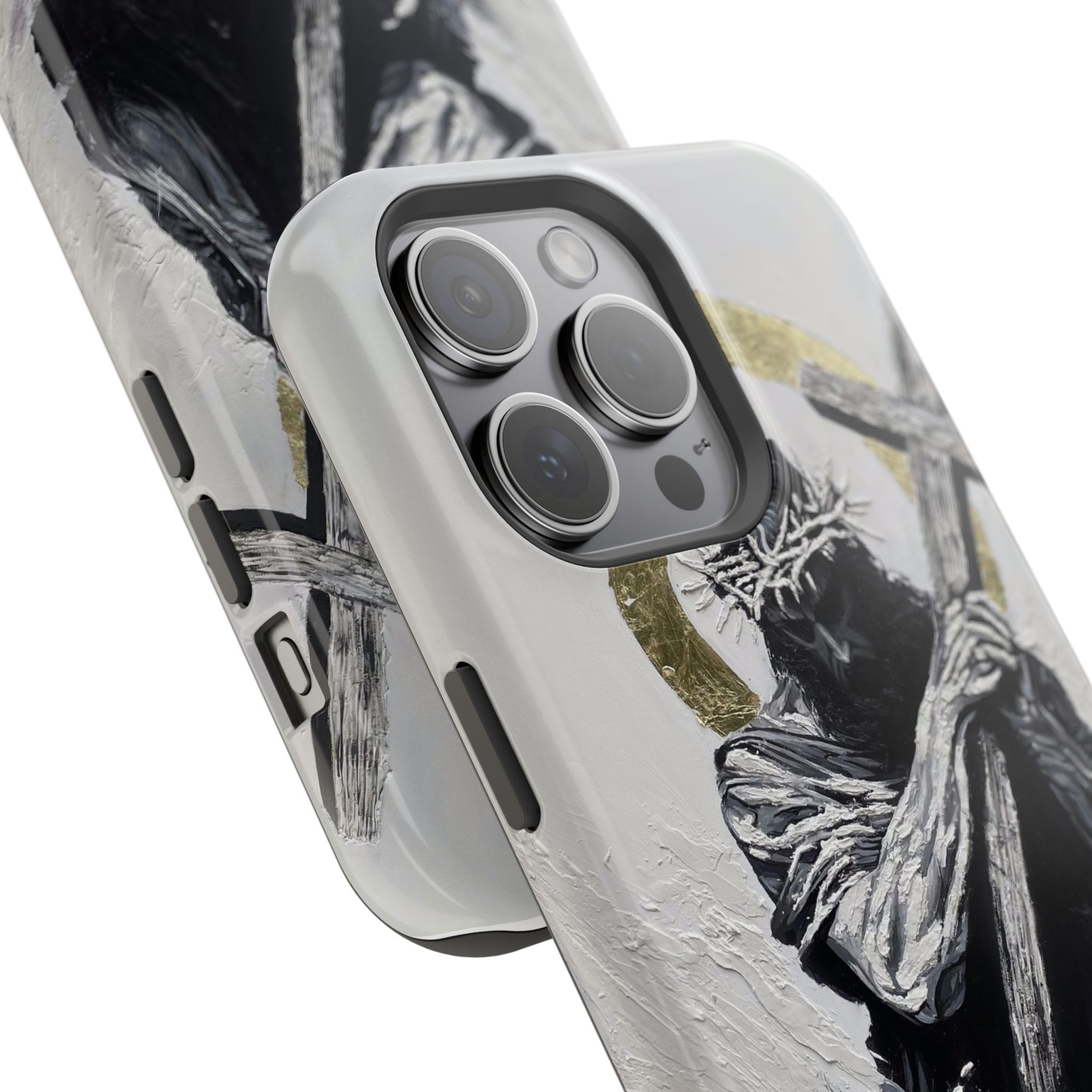 Jesus Christ defeating Satan — Magnetic Impact-Resistant Phone Cover