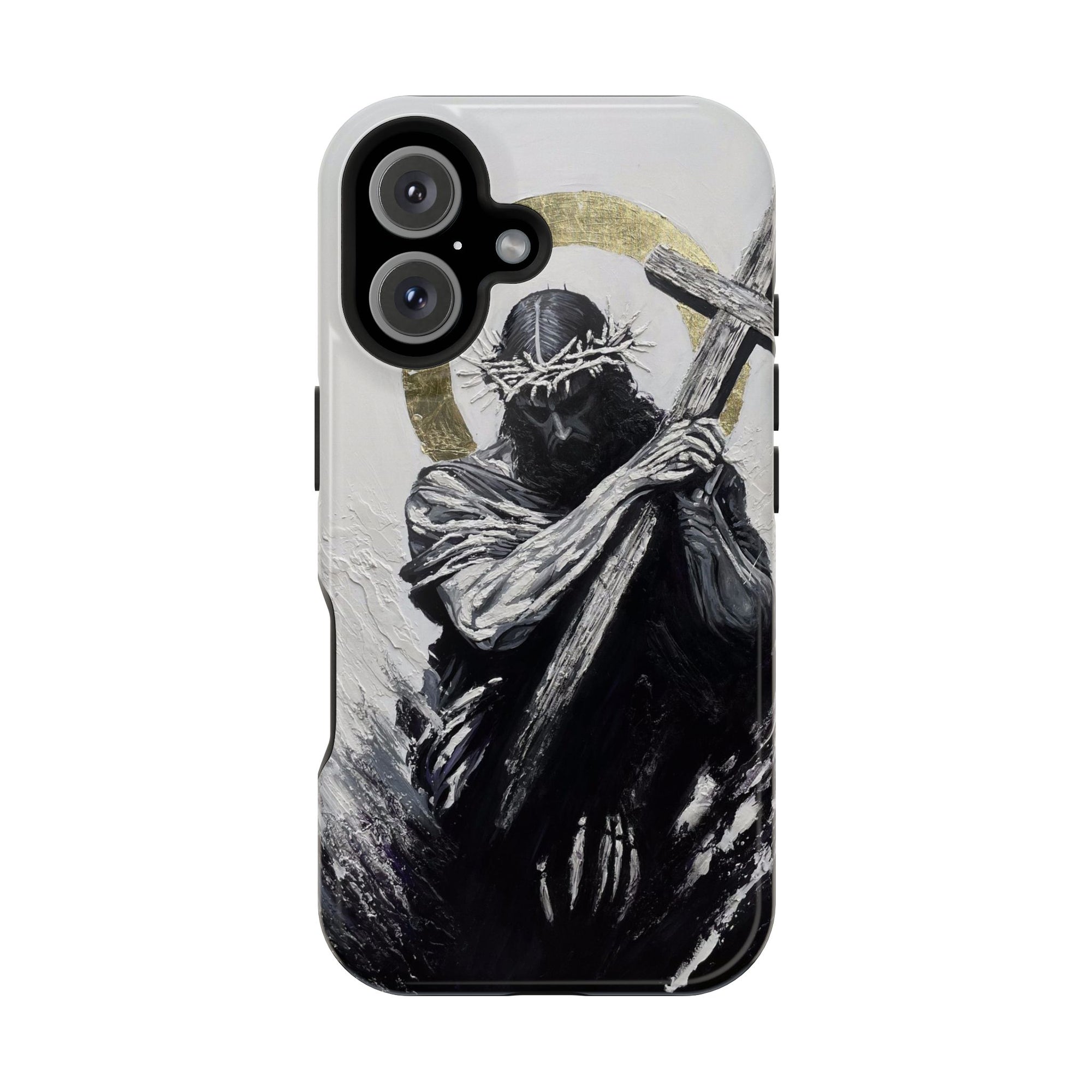 Jesus Christ defeating Satan — Magnetic Impact-Resistant Phone Cover