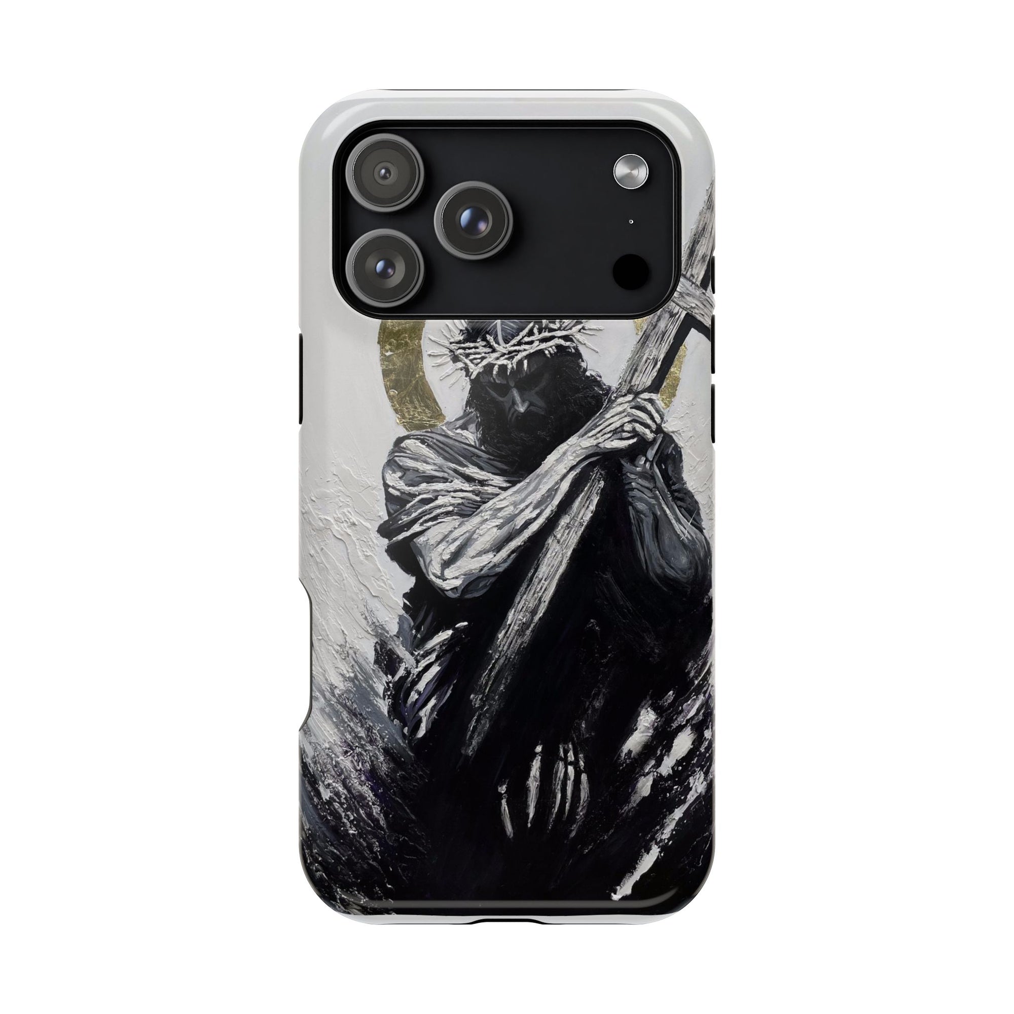 Jesus Christ defeating Satan — Magnetic Impact-Resistant Phone Cover