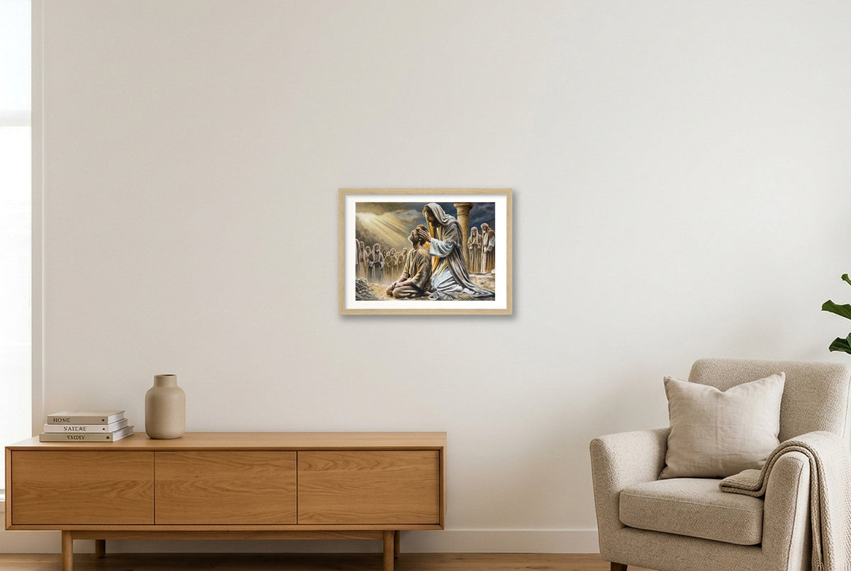 Eyes of Faith 2 — A3 (42×30cm, 17×12") Oak Frame