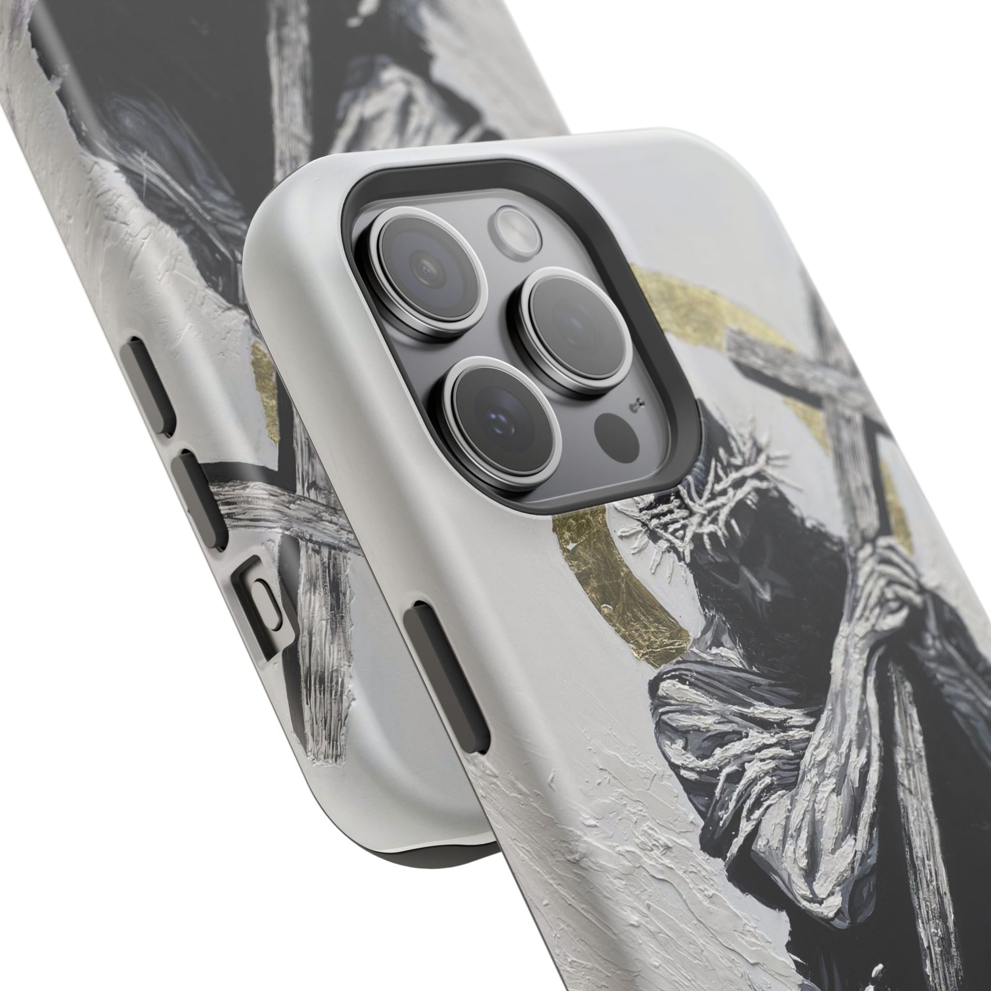 Jesus Christ defeating Satan — Magnetic Impact-Resistant Phone Cover