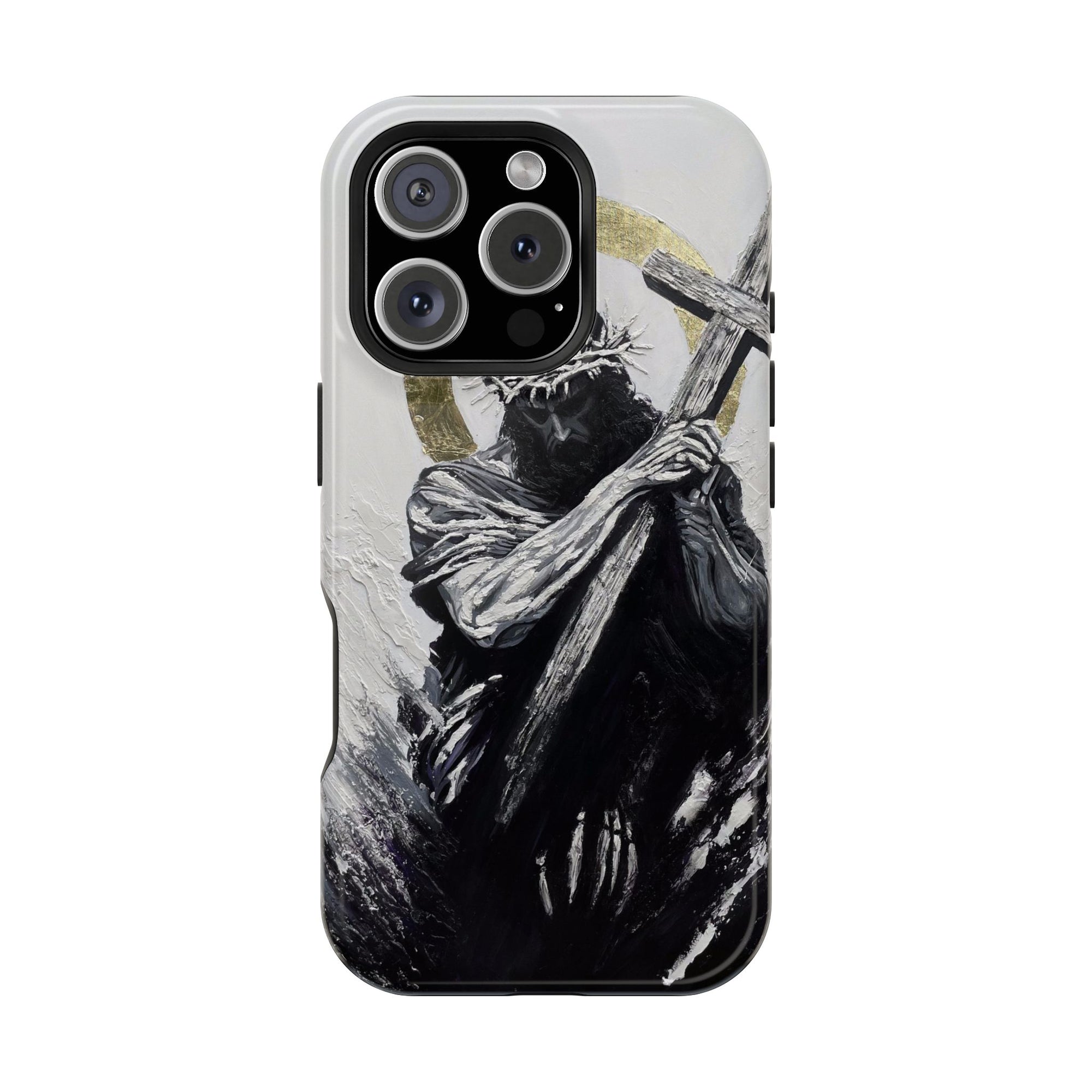 Jesus Christ defeating Satan — Magnetic Impact-Resistant Phone Cover