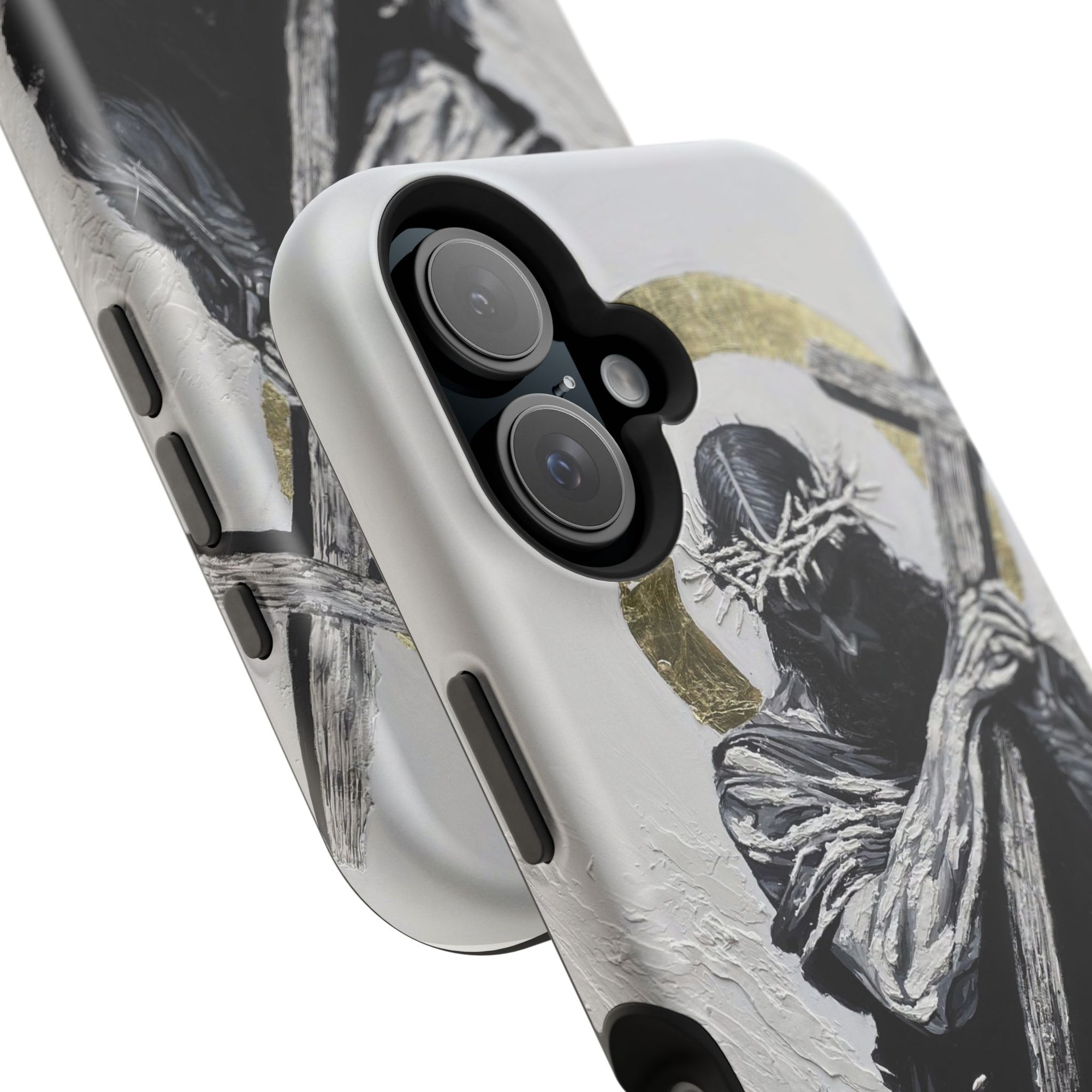 Jesus Christ defeating Satan — Magnetic Impact-Resistant Phone Cover