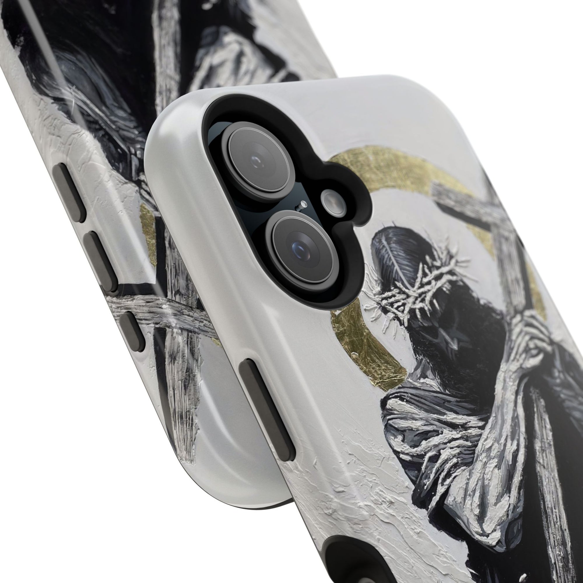 Jesus Christ defeating Satan — Magnetic Impact-Resistant Phone Cover