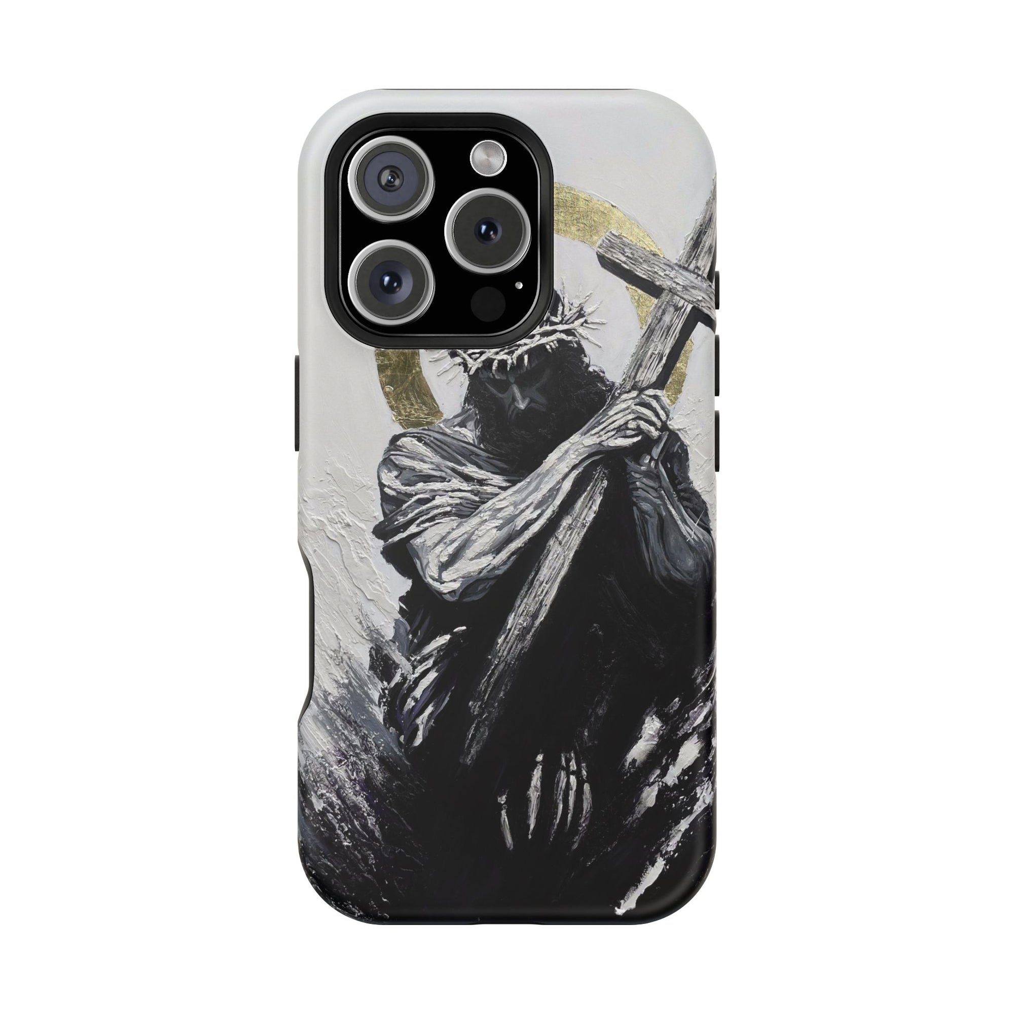 Jesus Christ defeating Satan — Magnetic Impact-Resistant Phone Cover