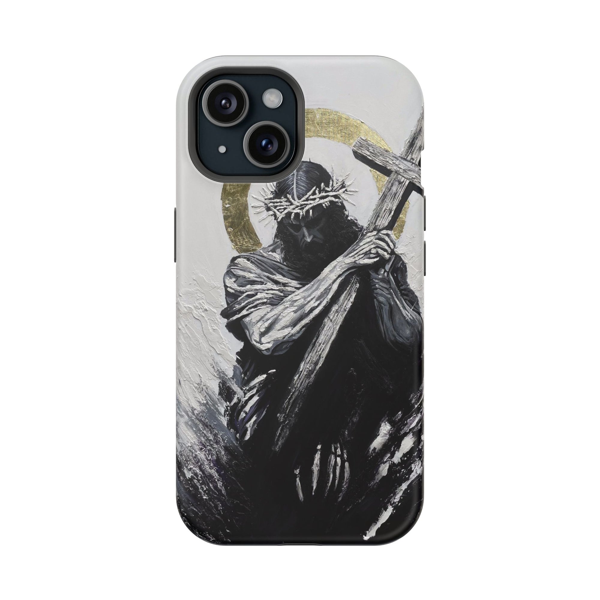 Jesus Christ defeating Satan — Magnetic Impact-Resistant Phone Cover