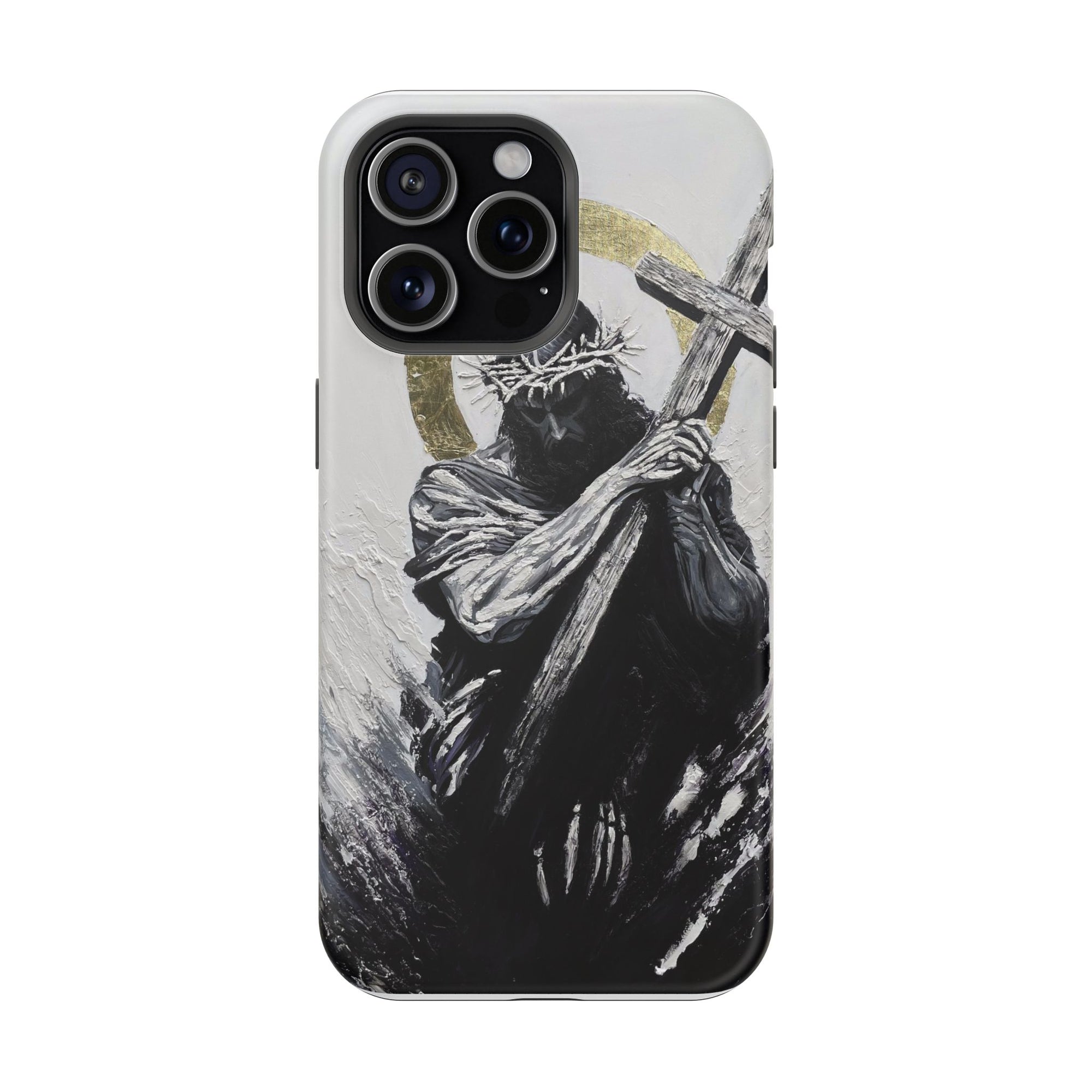 Jesus Christ defeating Satan — Magnetic Impact-Resistant Phone Cover