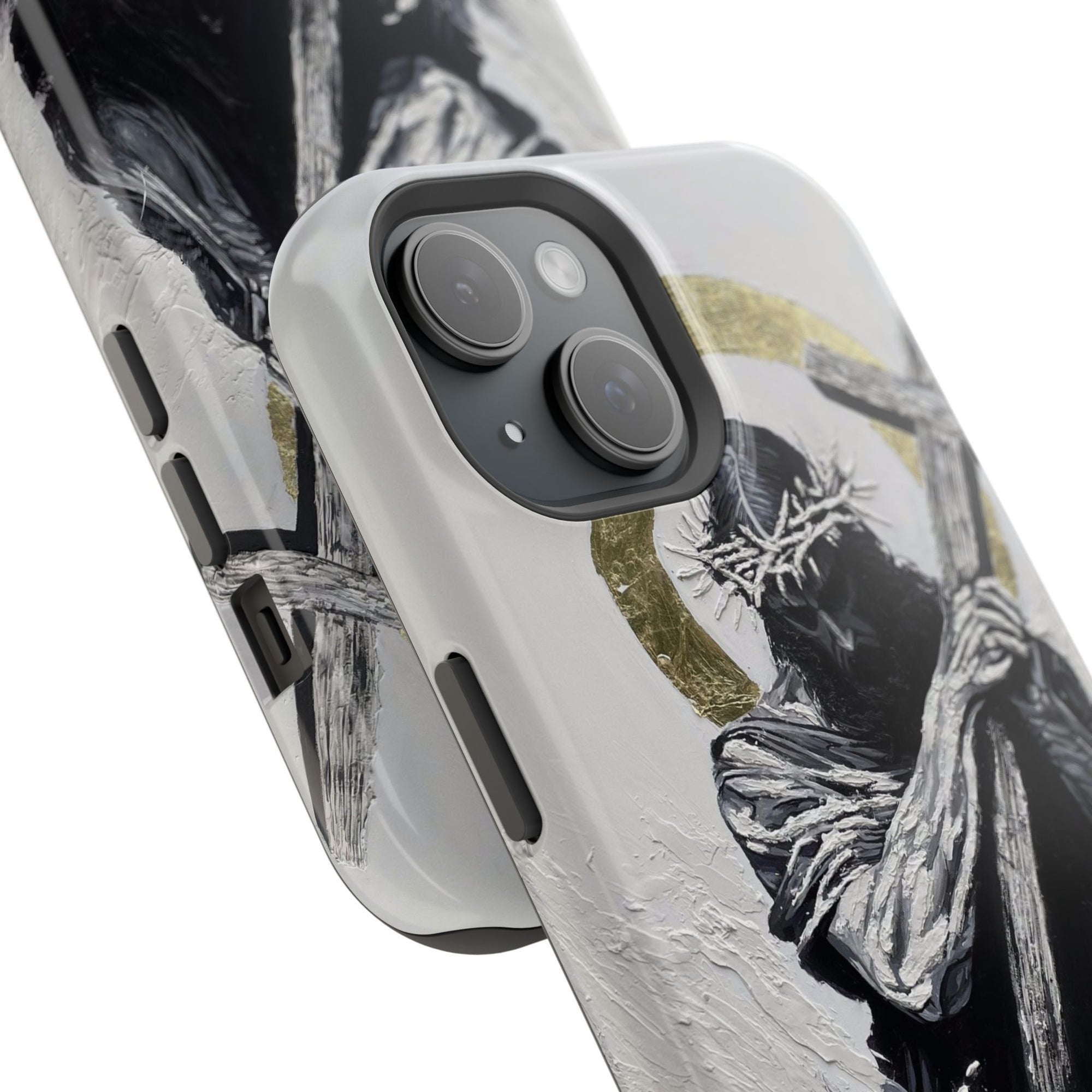 Jesus Christ defeating Satan — Magnetic Impact-Resistant Phone Cover