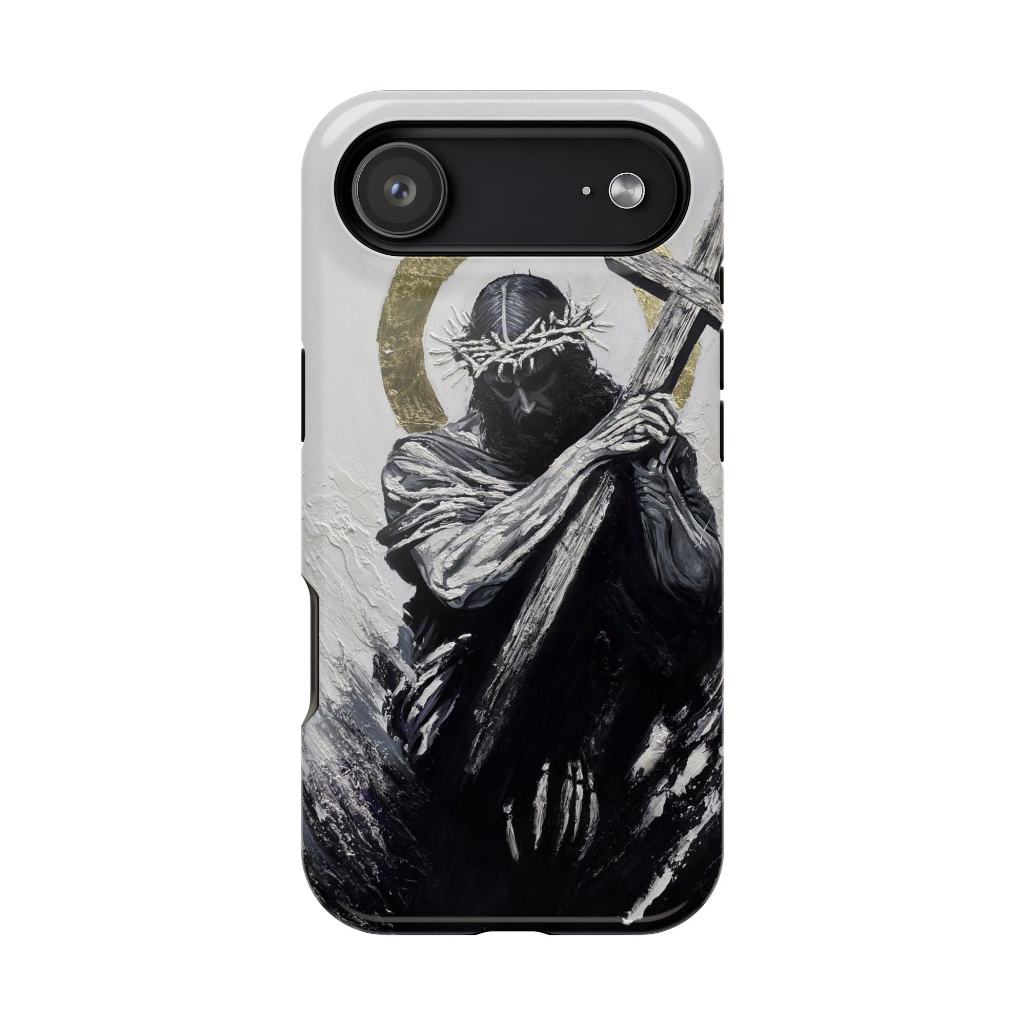 Jesus Christ defeating Satan — Magnetic Impact-Resistant Phone Cover