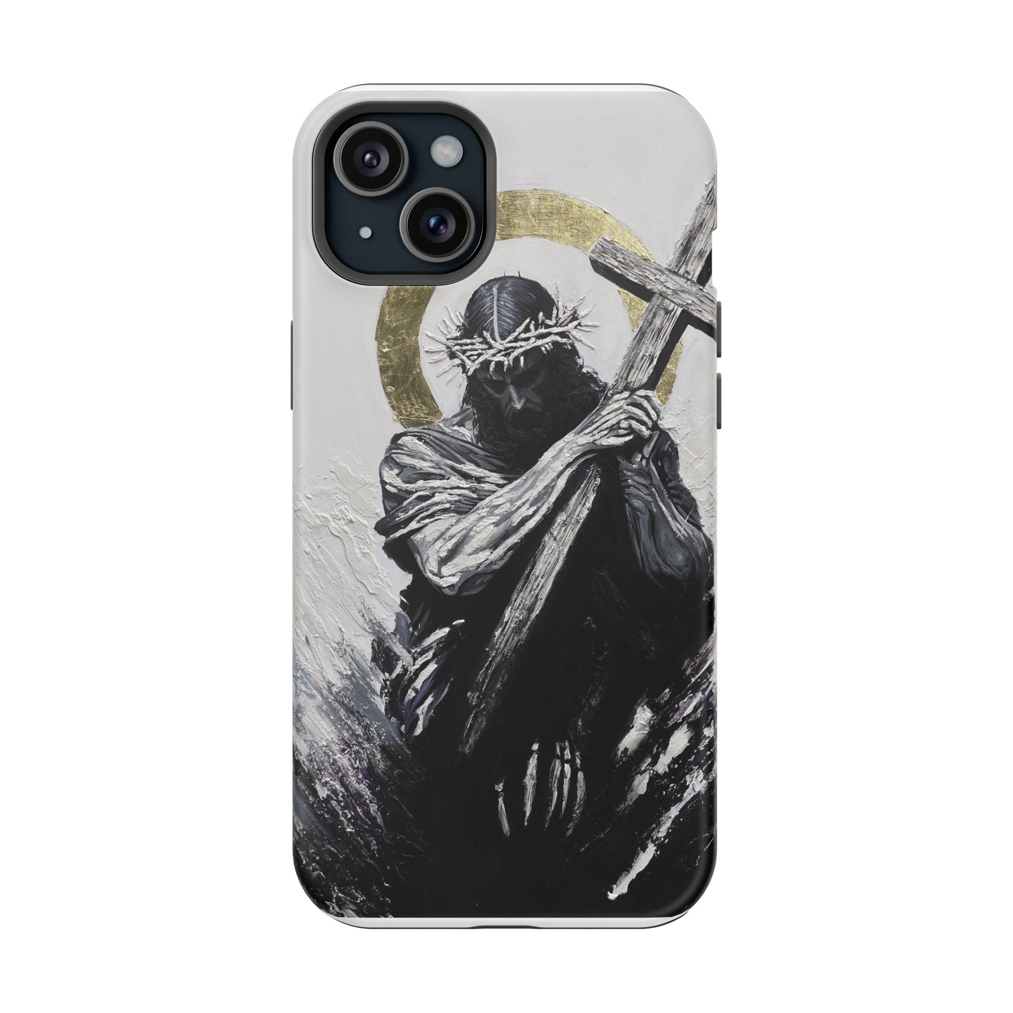 Jesus Christ defeating Satan — Magnetic Impact-Resistant Phone Cover