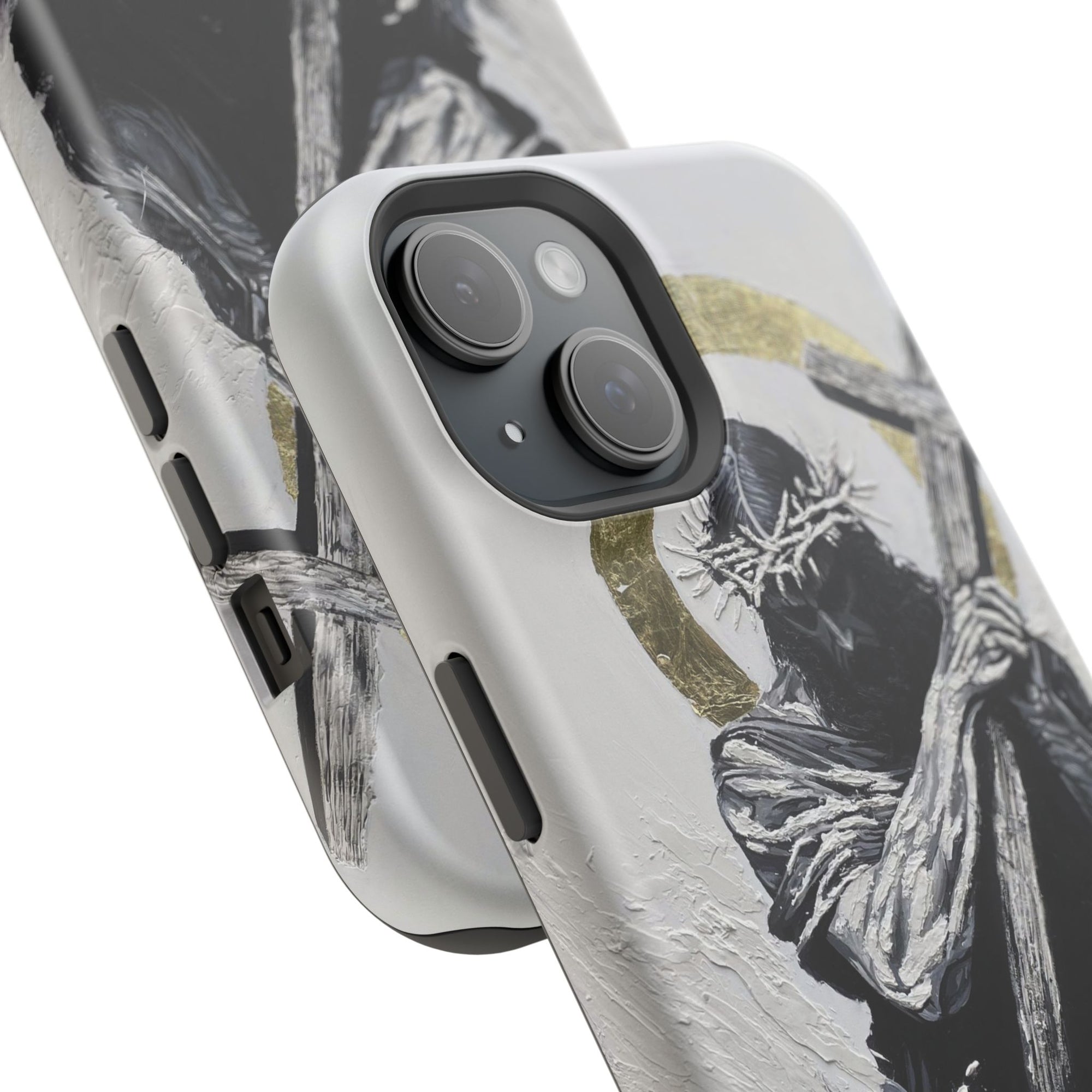 Jesus Christ defeating Satan — Magnetic Impact-Resistant Phone Cover