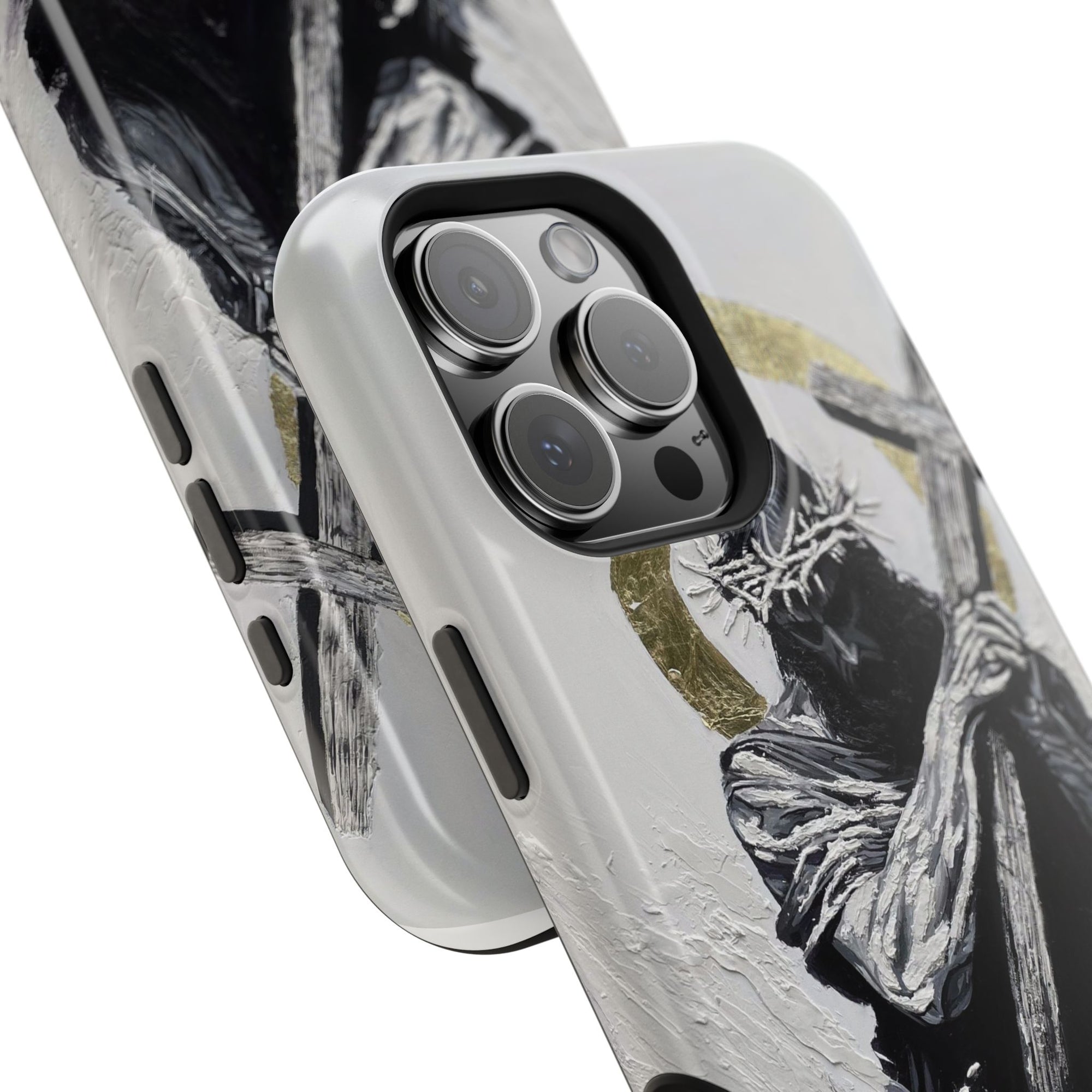 Jesus Christ defeating Satan — Magnetic Impact-Resistant Phone Cover