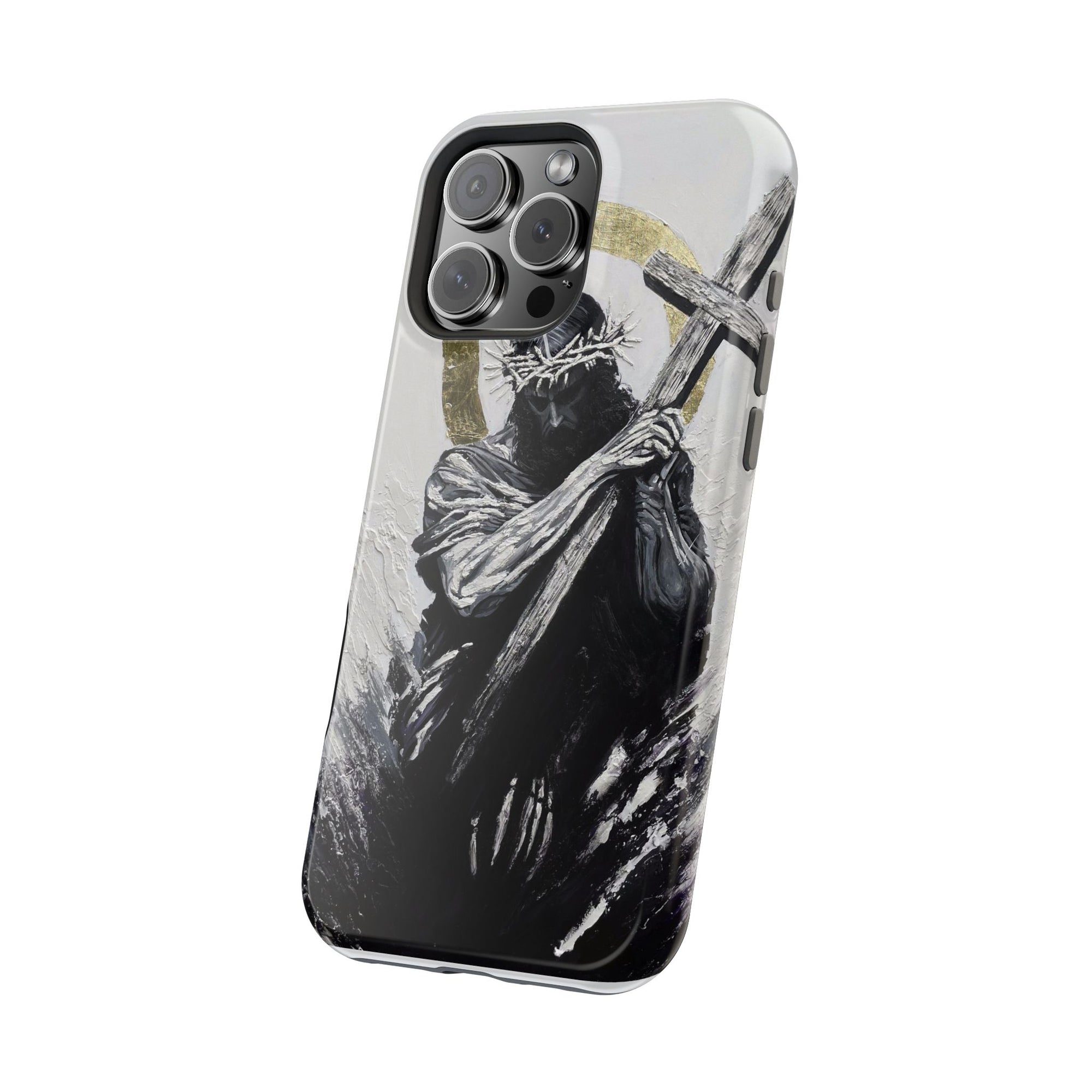 Jesus Christ defeating Satan — Magnetic Impact-Resistant Phone Cover