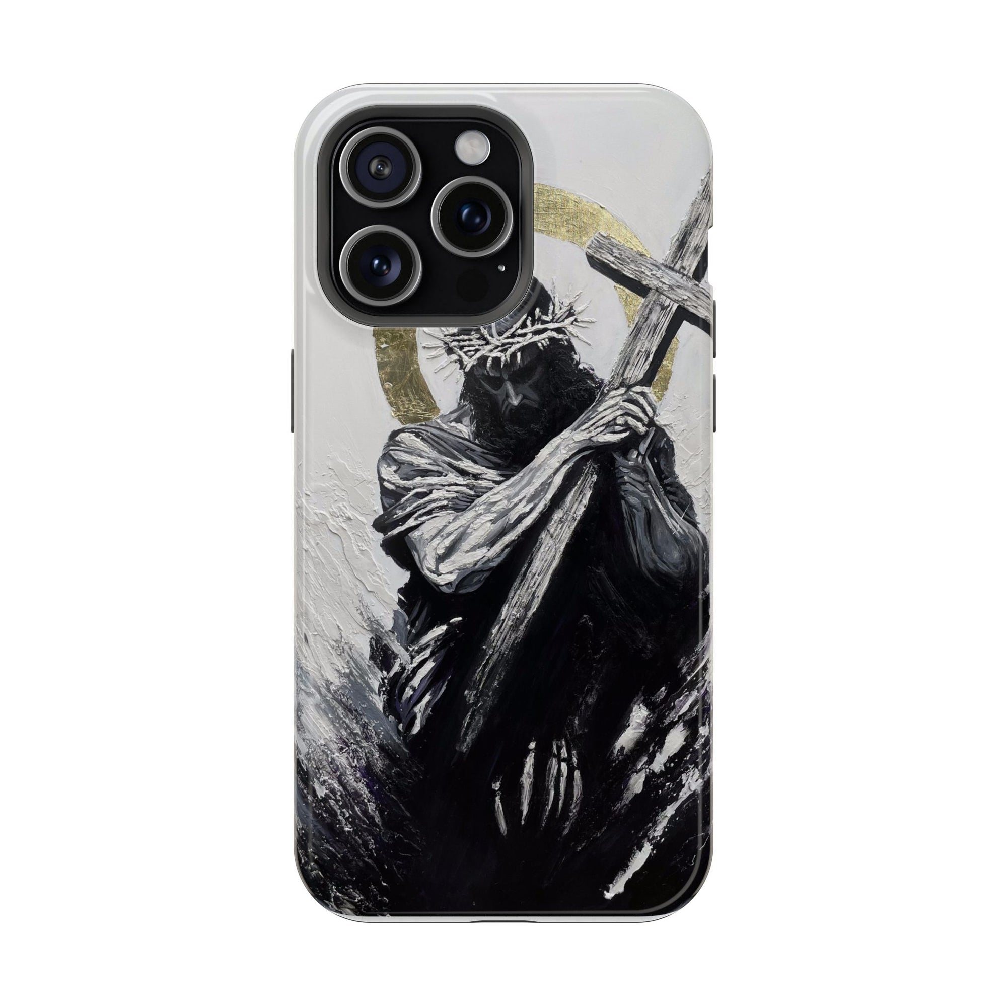 Jesus Christ defeating Satan — Magnetic Impact-Resistant Phone Cover