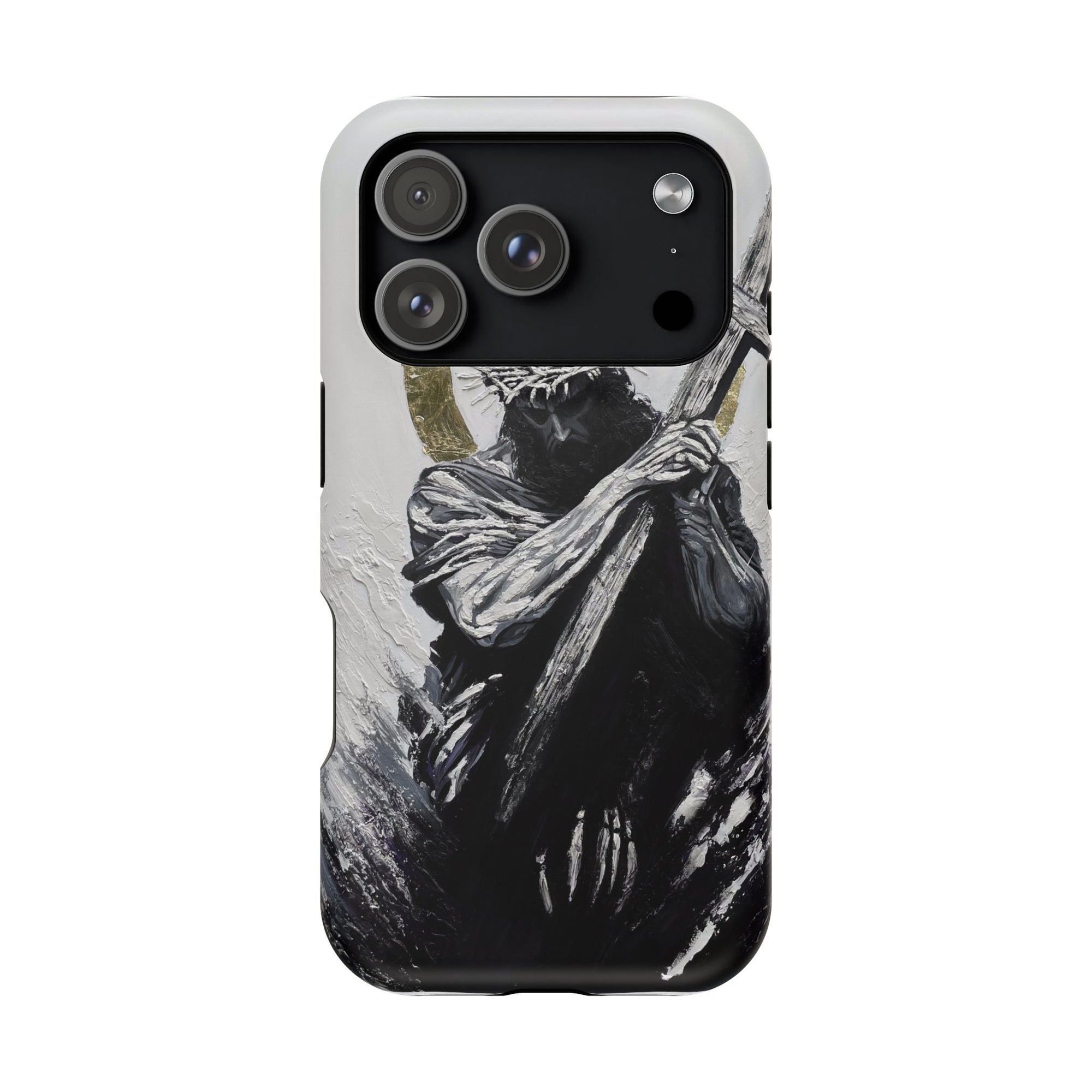 Jesus Christ defeating Satan — Magnetic Impact-Resistant Phone Cover