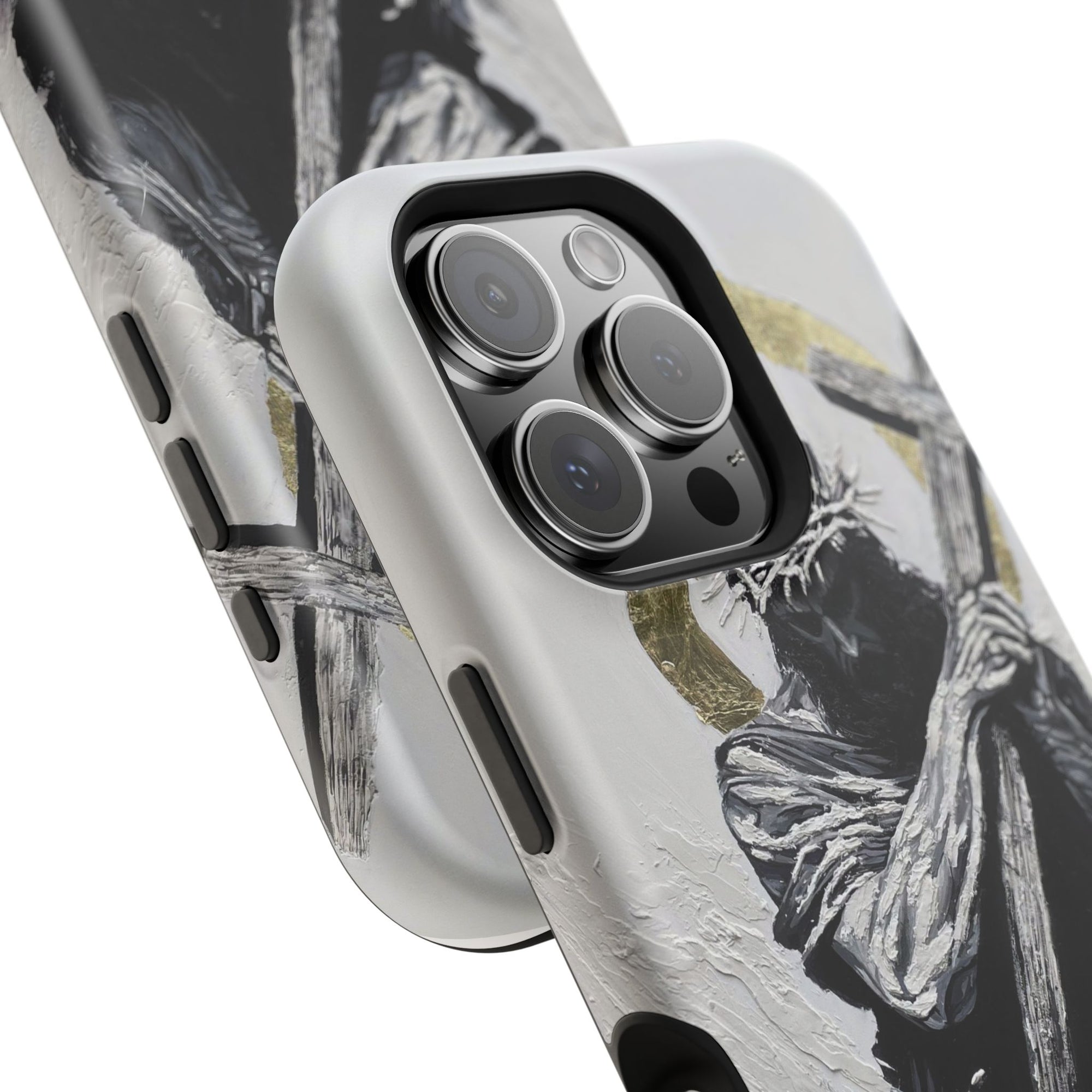 Jesus Christ defeating Satan — Magnetic Impact-Resistant Phone Cover