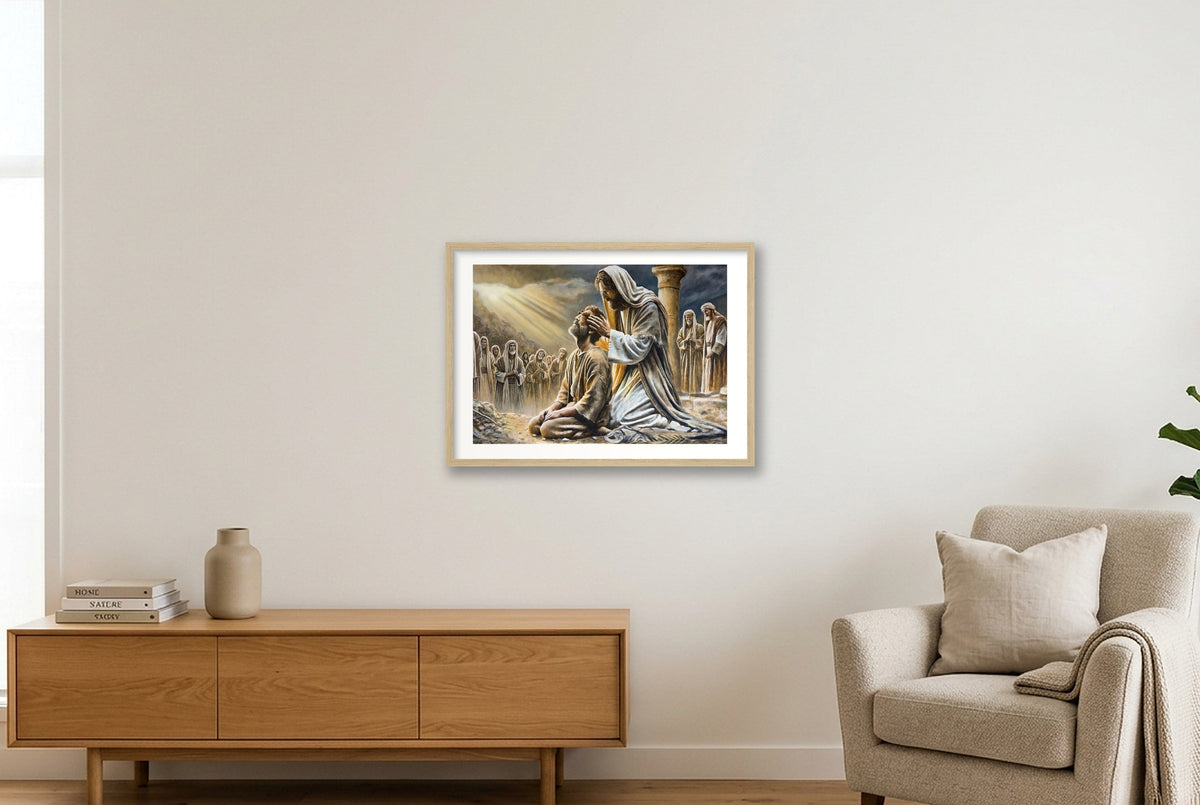 Eyes of Faith 2 — 59×42cm, 23×17" Oak Frame