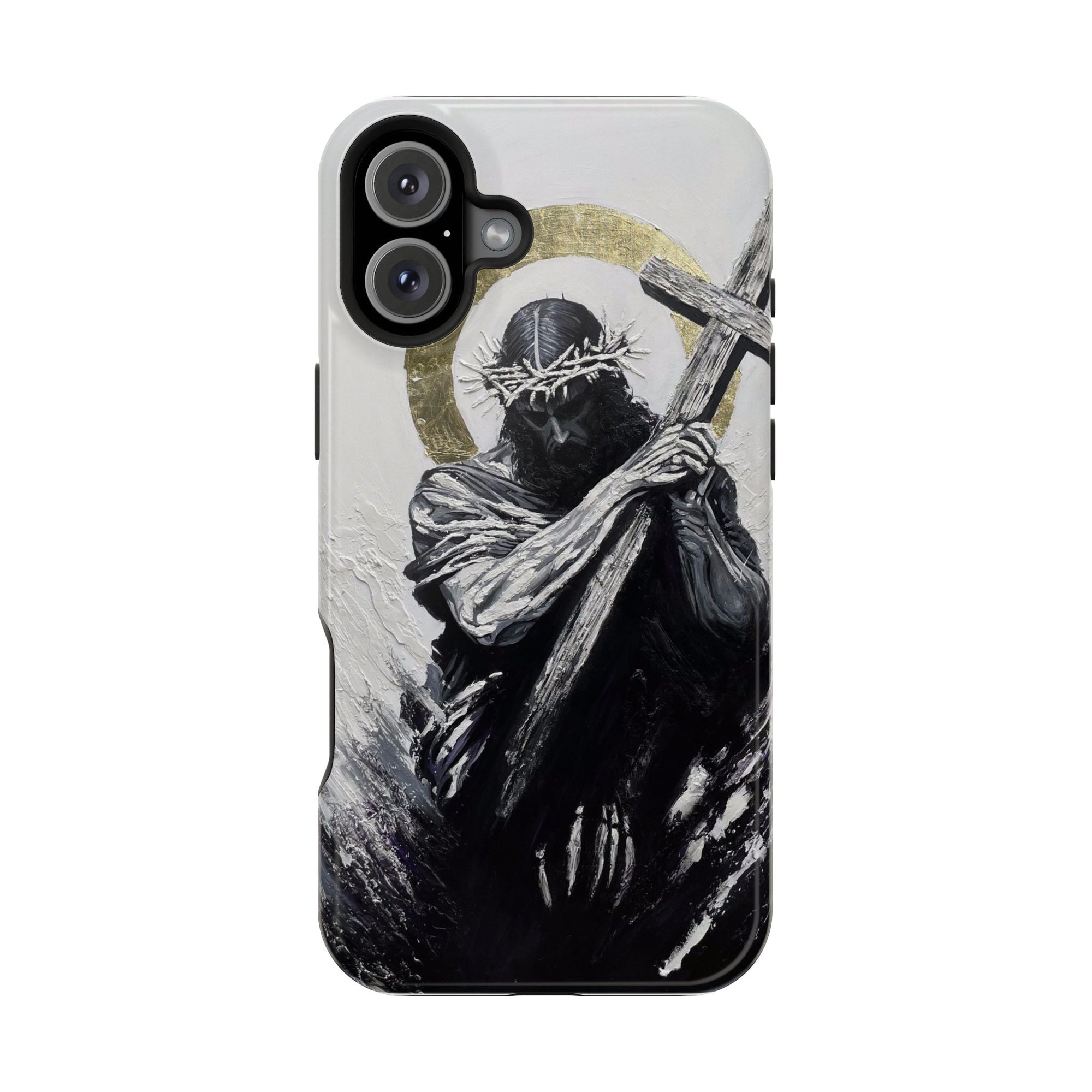 Jesus Christ defeating Satan — Magnetic Impact-Resistant Phone Cover