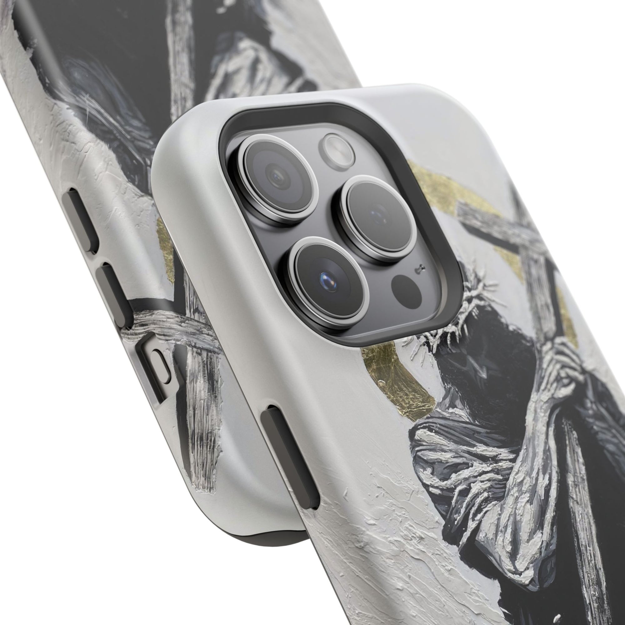 Jesus Christ defeating Satan — Magnetic Impact-Resistant Phone Cover