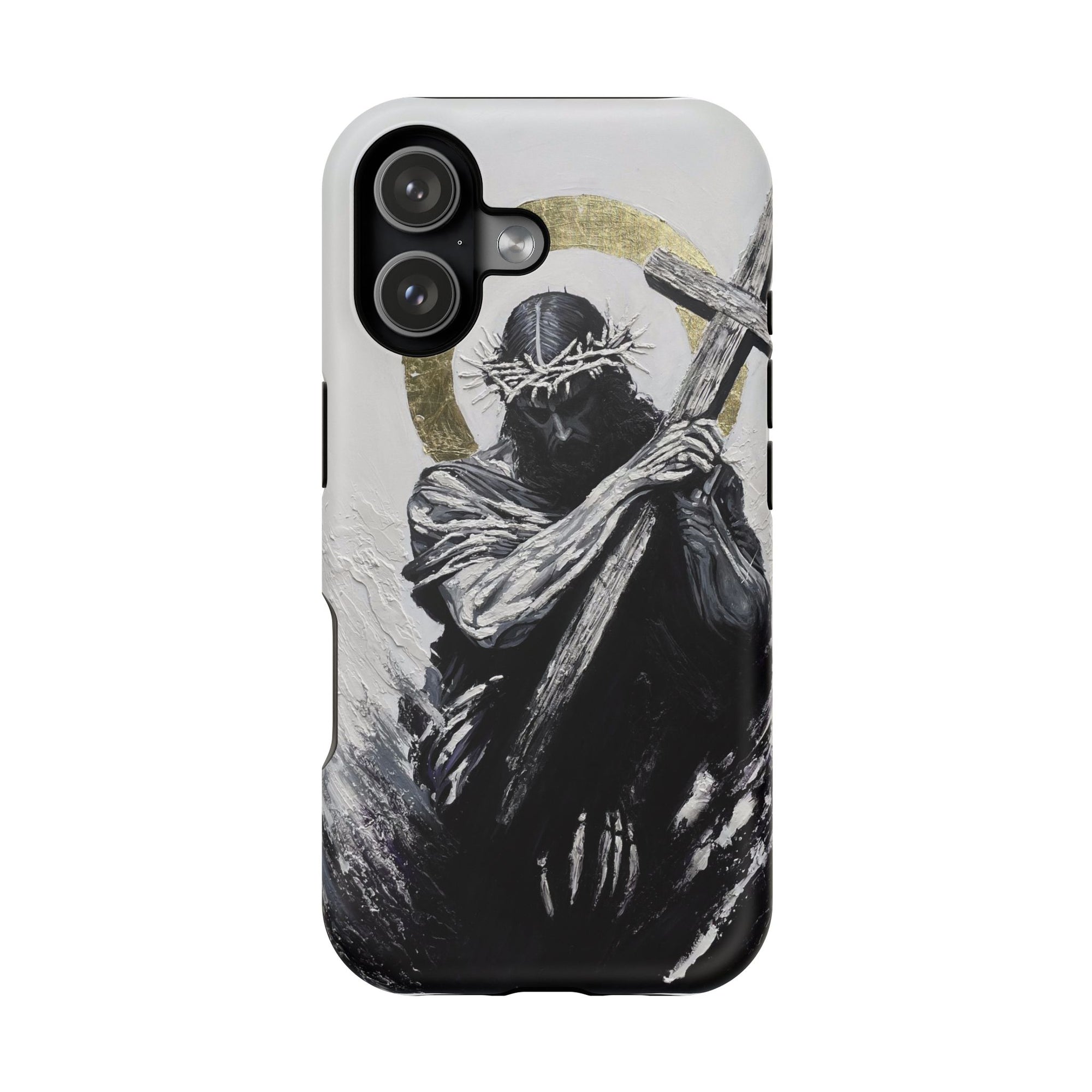 Jesus Christ defeating Satan — Magnetic Impact-Resistant Phone Cover