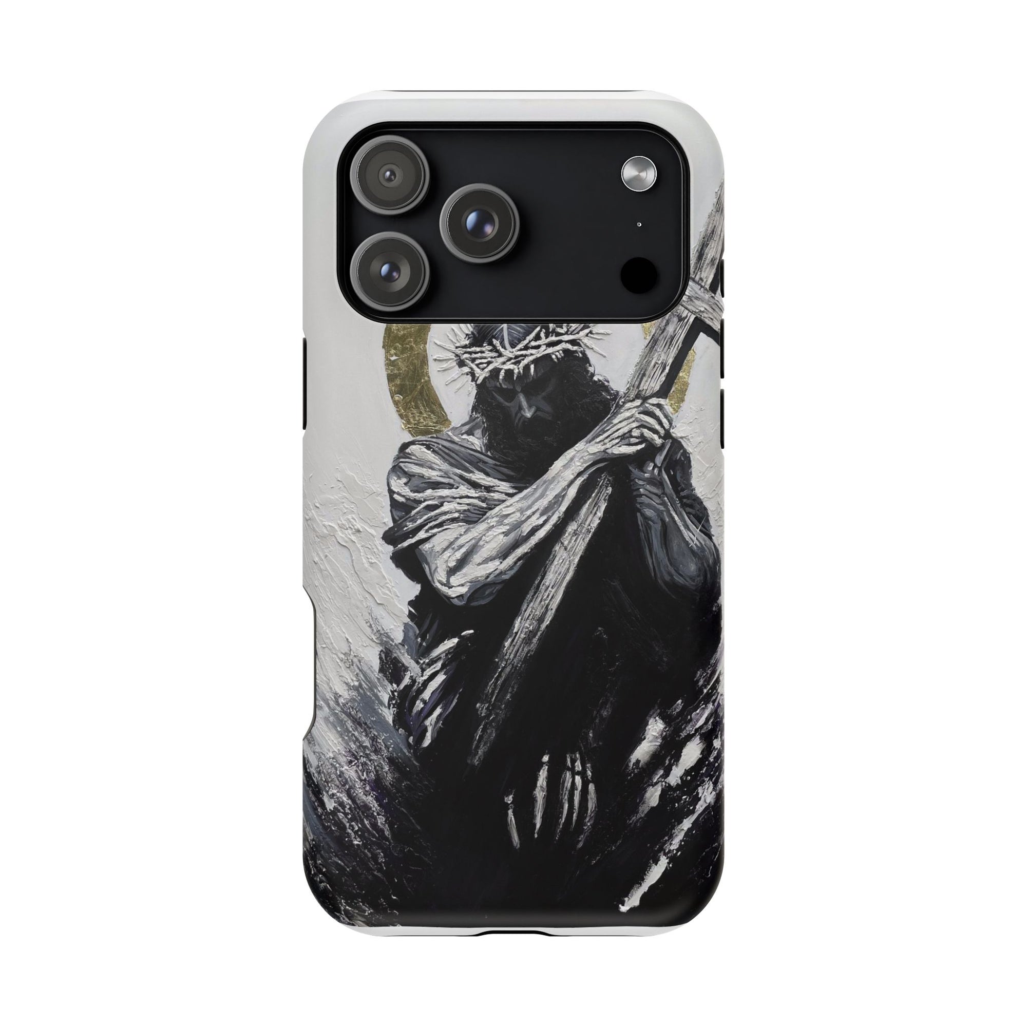 Jesus Christ defeating Satan — Magnetic Impact-Resistant Phone Cover