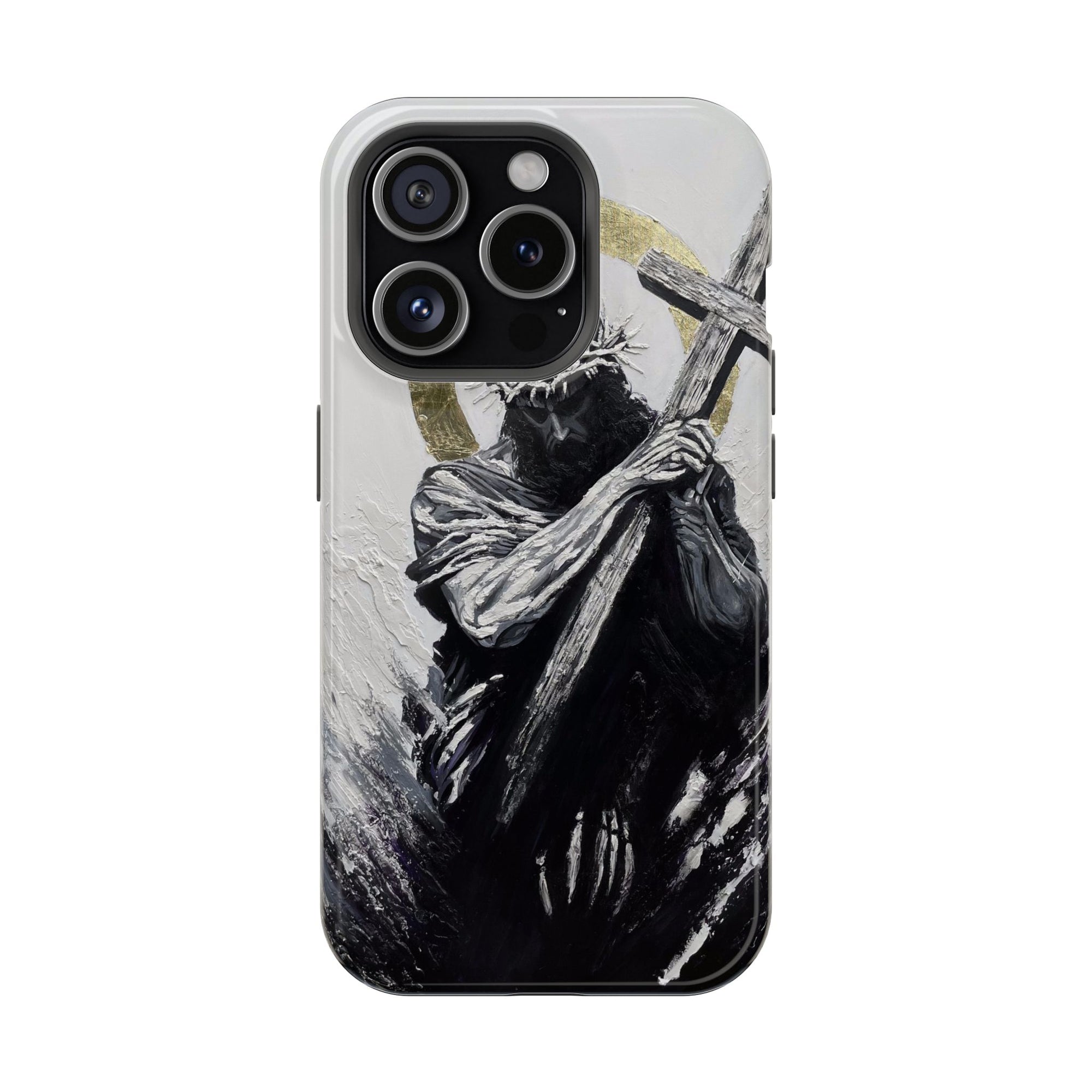 Jesus Christ defeating Satan — Magnetic Impact-Resistant Phone Cover