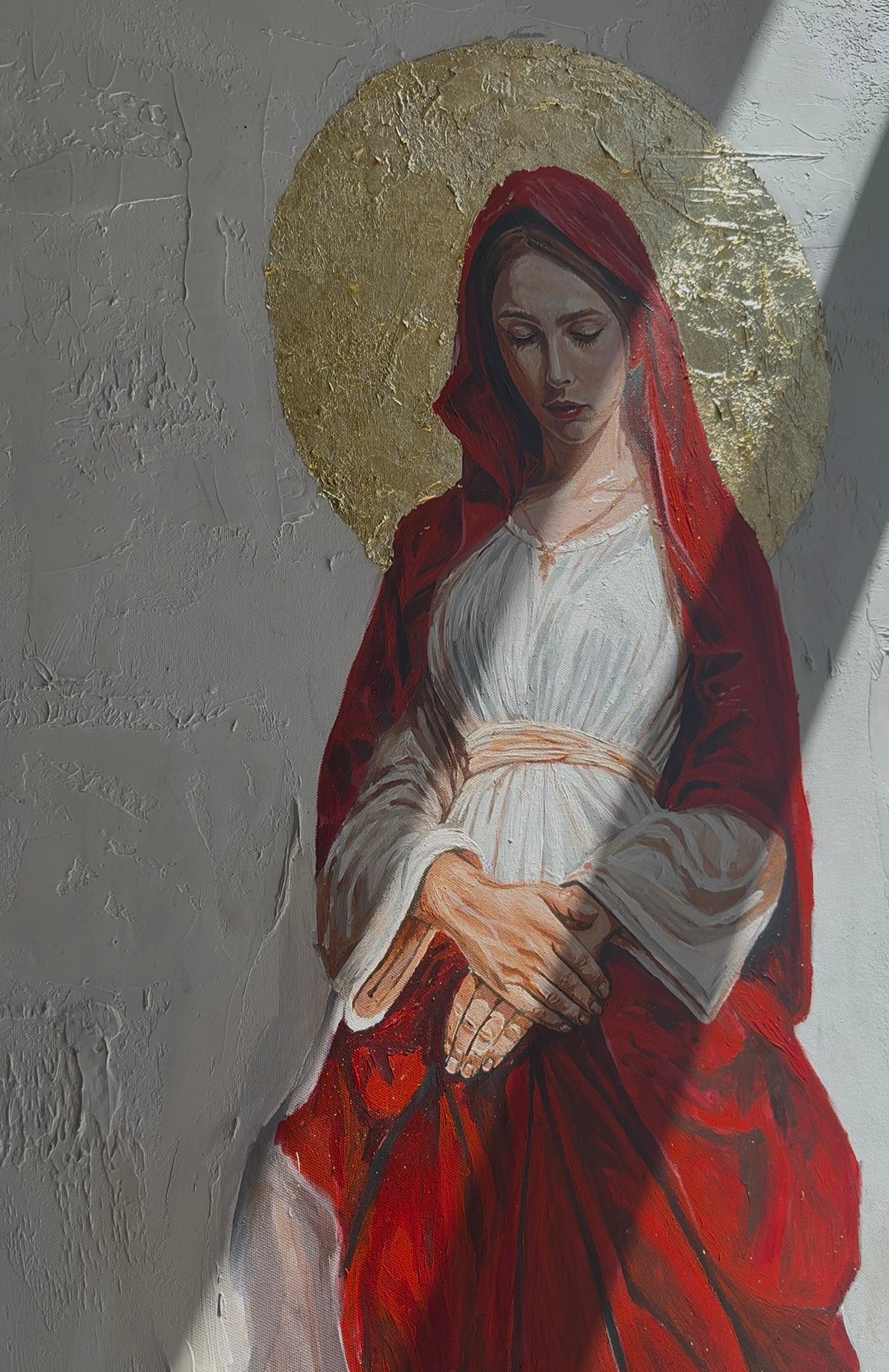 Virgin Mary in Red
