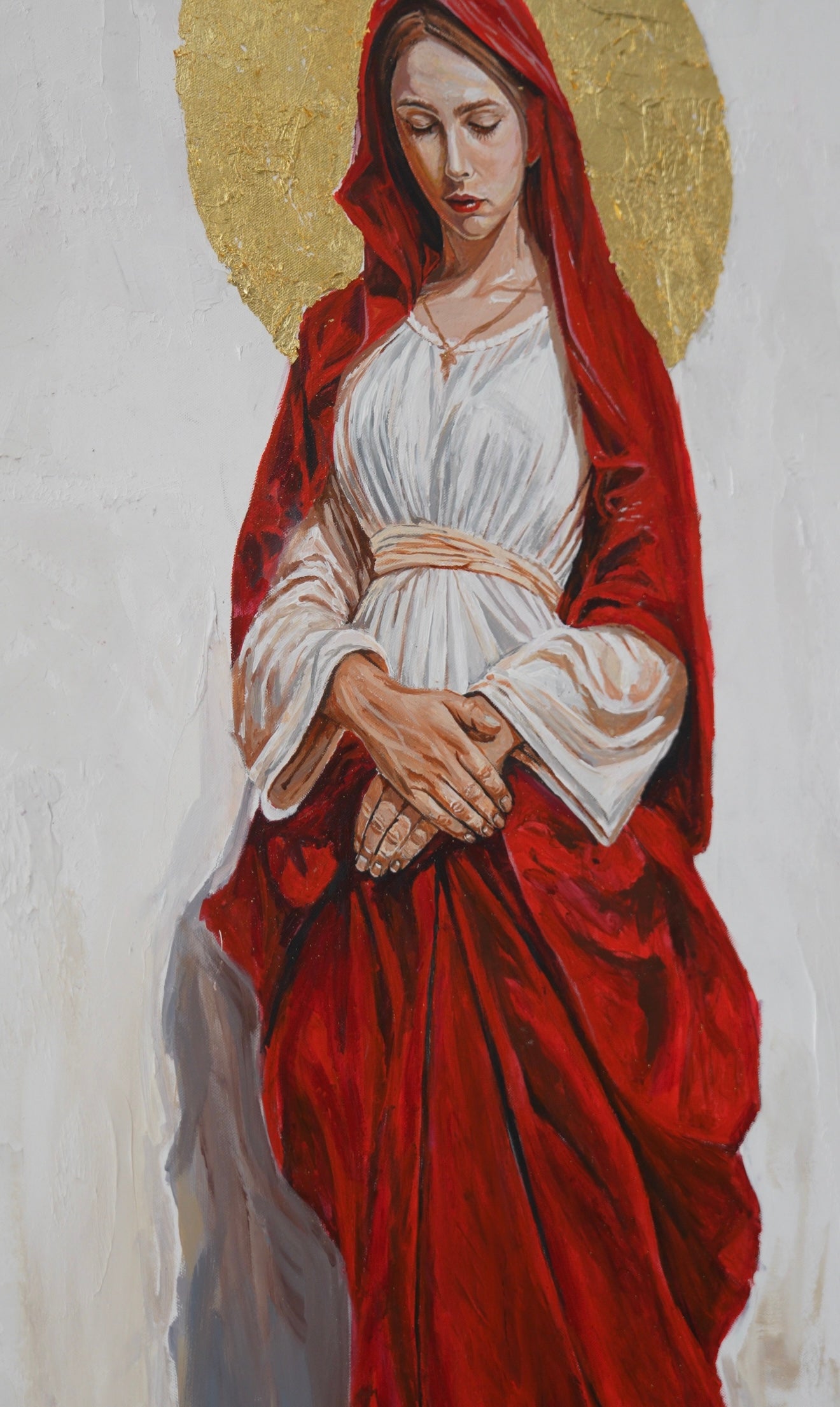 Virgin Mary in Red